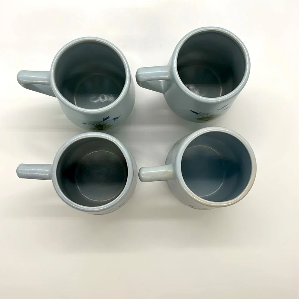 Set of 4 Vintage Buchan Scottish Thistleware Mugs